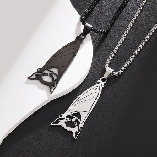 Stainless Steel Jewelry Necklace, 304 Stainless Steel, Owl, plated, fashion jewelry cm 