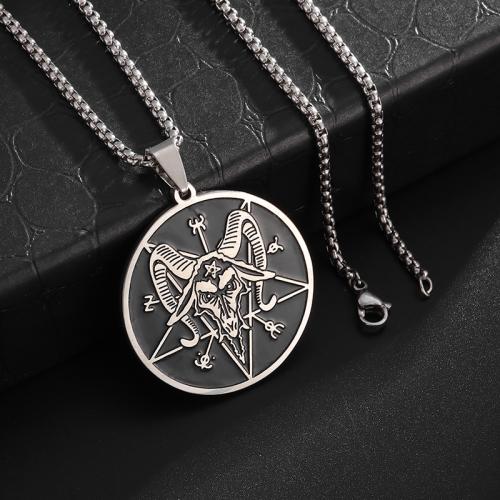 Stainless Steel Jewelry Necklace, 304 Stainless Steel, plated, fashion jewelry, silver color cm 