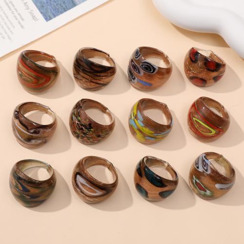 Lampwork Finger Ring, fashion jewelry & Unisex 25mm, Inner Approx 18mm 
