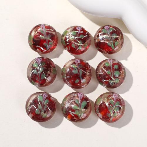 Glass Beads, Flat Round, fashion jewelry & DIY, mixed colors, 20mm 