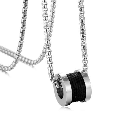 Титан ожерелье ювелирных изделий, титан, Другое покрытие, Мужская, оригинальный цвет, длина:Приблизительно 51-60 см, продается PC