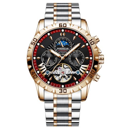 304 Stainless Steel Watch Bracelet, with Glass & Zinc Alloy, Round, Life water resistant & Chinese movement & for man & luminated 
