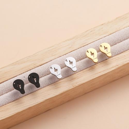 Stainless Steel Stud Earring, 304 Stainless Steel, Light Bulb, Vacuum Ion Plating, fashion jewelry & for woman & hollow 
