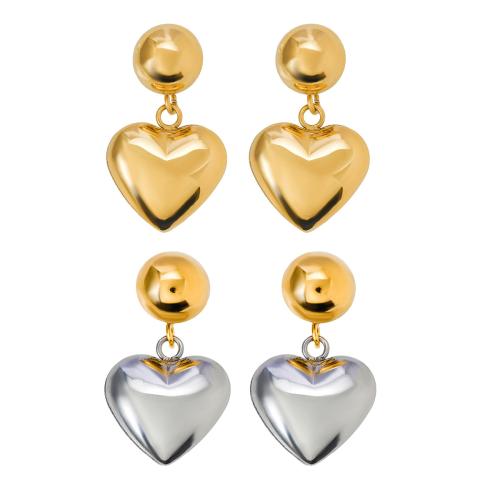 Stainless Steel Drop Earring, 304 Stainless Steel, Heart, plated, fashion jewelry & for woman [