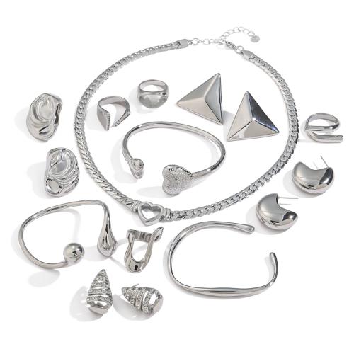 Fashion Stainless Steel Jewelry Sets, 304 Stainless Steel, fashion jewelry & for woman, original color 