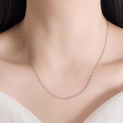 Messingkette Halskette, Messing, mit Verlängerungskettchen von 5CM, plattiert, für Frau, keine, Länge:ca. 40 cm, verkauft von PC