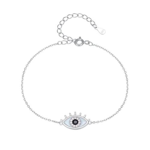 Evil Eye Jewelry Bracelet, Brass, plated, micro pave cubic zirconia & for woman & enamel cm 