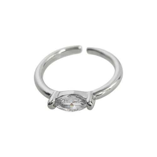 Zirkonia Messing Finger Ring, Modeschmuck & Micro pave Zirkonia & für Frau, Größe:7, verkauft von PC