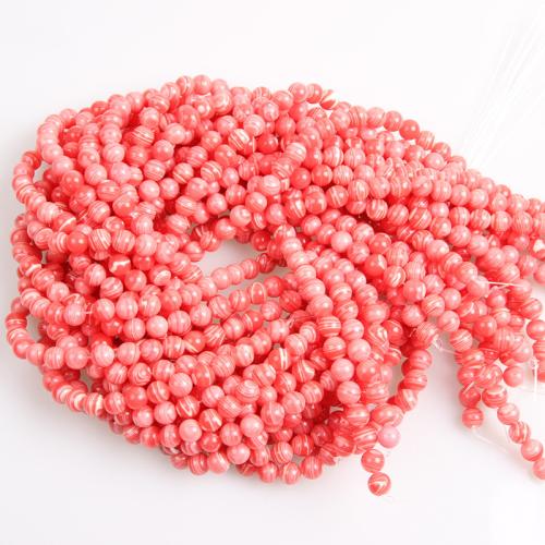 Single Gemstone Beads, Round, fashion jewelry & DIY red Approx 38 cm 
