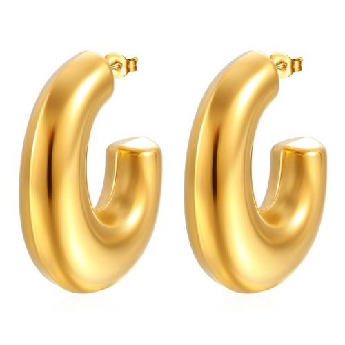 Edelstahl Stud Ohrring, 304 Edelstahl, Vakuum-Ionen-Beschichtung, Modeschmuck & für Frau, keine, 34.6x42mm, verkauft von Paar