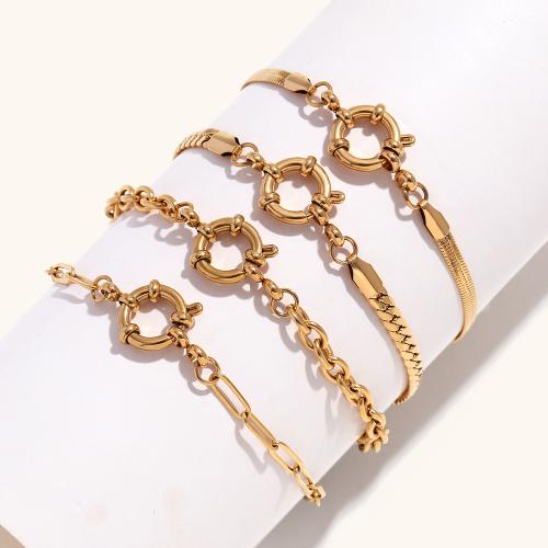 Stainless Steel Chain Bracelets, 304 Stainless Steel, Vacuum Ion Plating, fashion jewelry & for woman 