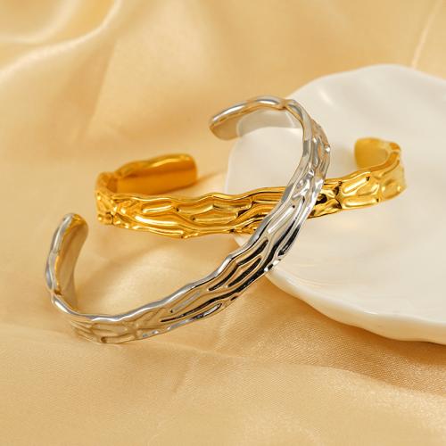 Stainless Steel Cuff Bangle, 304 Stainless Steel, Vacuum Ion Plating, fashion jewelry & for woman Inner Approx 68mm 