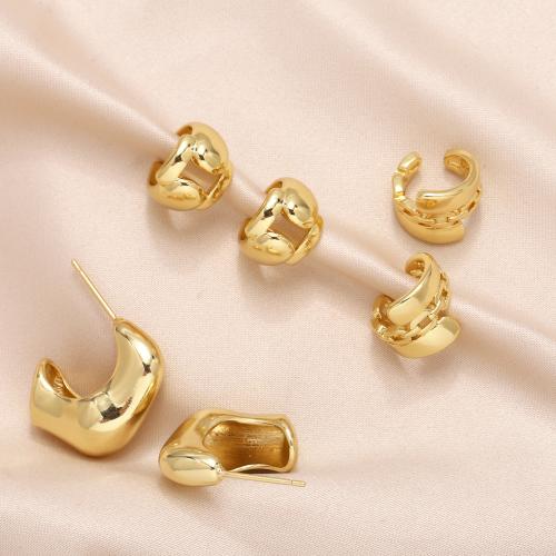 Brass Stud Earring, gold color plated, fashion jewelry gold 