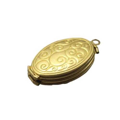 Brass Locket Pendants, plated original color 