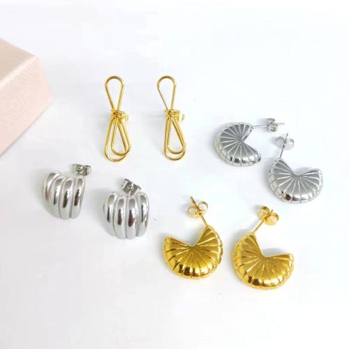 Stainless Steel Stud Earring, 304 Stainless Steel, plated & for woman 