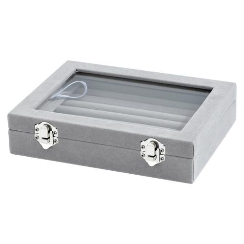 Jewelry Case and Box, Flocking Fabric, with MDF, dustproof & multifunctional 