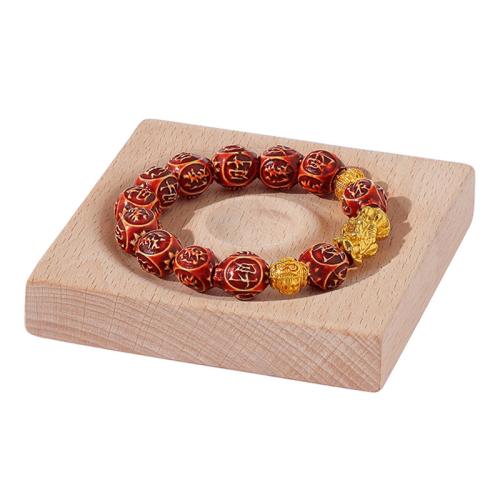 Wood Bracelet Display, Oak, with Beech Wood  khaki [