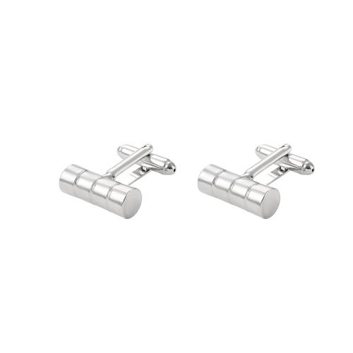 Zinc Alloy Cufflinks, plated & for man, silver color 