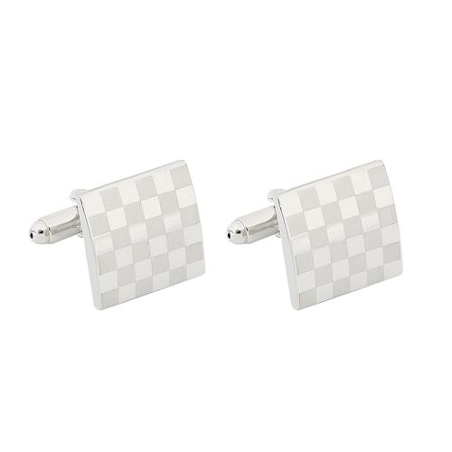 Zinc Alloy Cufflinks, plated, for man, silver color 