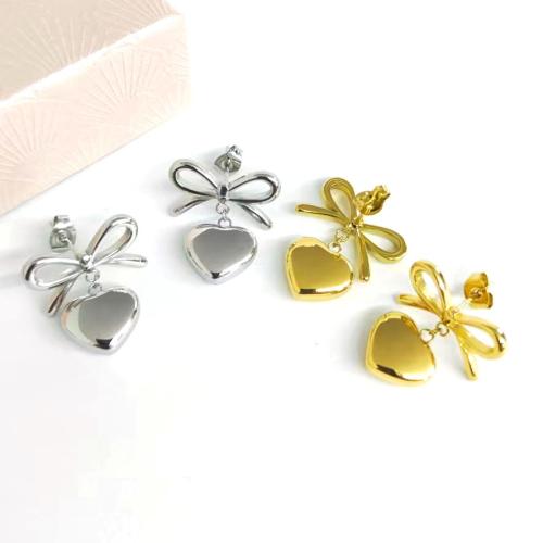 Stainless Steel Drop Earring, 304 Stainless Steel, plated, for woman [