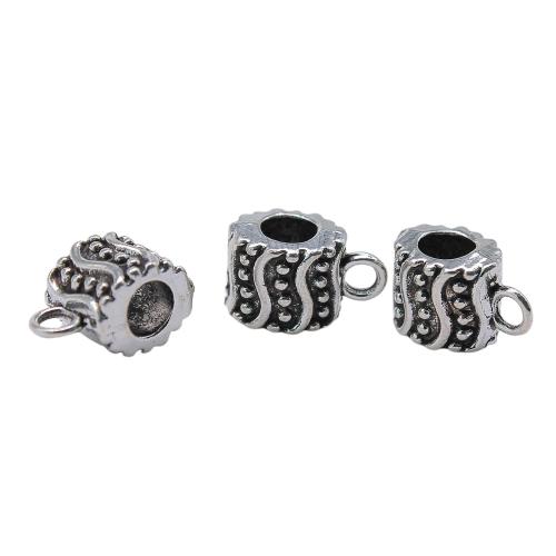 Zinc Alloy Bail Beads, antique silver color plated, vintage & fashion jewelry & DIY 