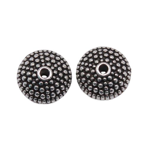 Zinc Alloy Jewelry Beads, Flat Round, antique silver color plated, vintage & fashion jewelry & DIY [