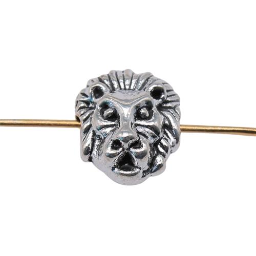 Perles animaux en alliage de zinc, lion, Plaqué de couleur d'argent, Vintage & bijoux de mode & DIY Vendu par PC[