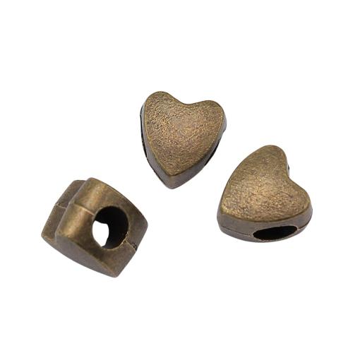 Perles coeur en alliage de zinc, Plaqué de couleur de bronze antique, Vintage & bijoux de mode & DIY Vendu par PC