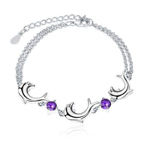 Cúbicos Circonia pulsera Latón de Micro pavimenta, metal, Joyería & micro arcilla de zirconia cúbica & para mujer, más colores para la opción, longitud:aproximado 20 cm, Vendido por UD