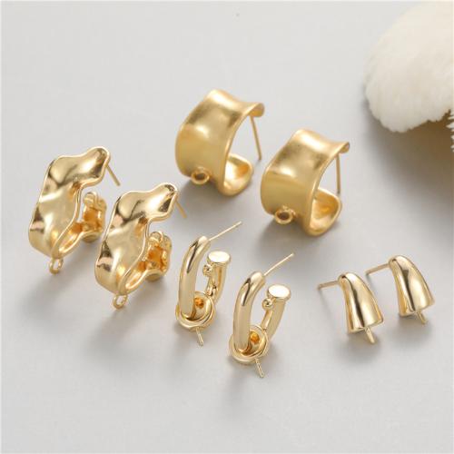 Brass Earring Drop Component, gold color plated, DIY 