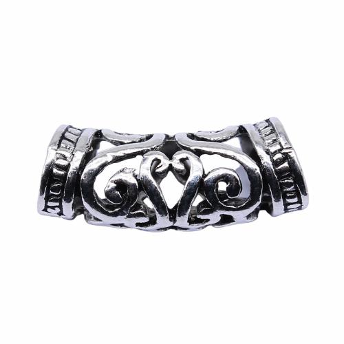 Zinc Alloy Tube Beads, antique silver color plated, vintage & fashion jewelry & DIY & hollow [