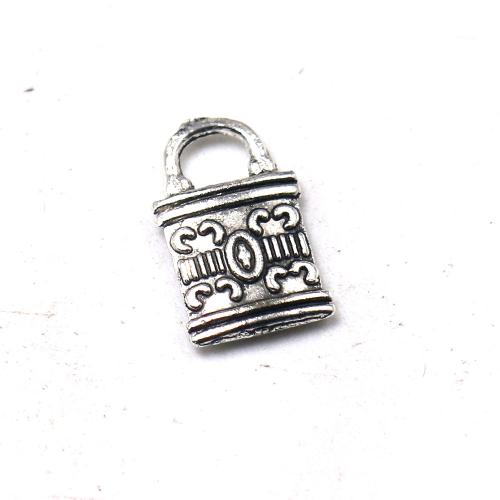 Zinc Alloy Lock Pendants, antique silver color plated, vintage & fashion jewelry & DIY Approx [