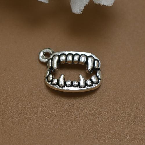 Zinc Alloy Hollow Pendants, Tooth, antique silver color plated, vintage & fashion jewelry & DIY Approx 