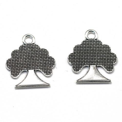 Zinc Alloy Jewelry Pendants, Tree, antique silver color plated, vintage & fashion jewelry & DIY Approx 