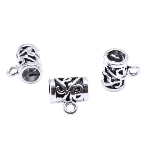 Zinc Alloy Bail Beads, Column, plated, vintage & fashion jewelry & DIY & hollow 