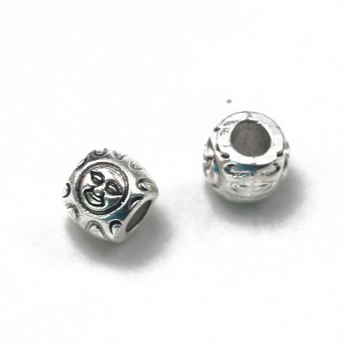 Zinc Alloy Jewelry Beads, barrel, antique silver color plated, vintage & fashion jewelry & DIY Approx 