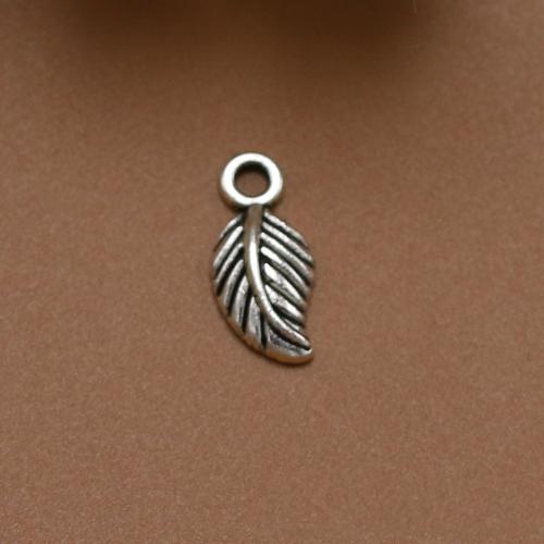 Zinc Alloy Leaf Pendants, antique silver color plated, vintage & fashion jewelry & DIY Approx 