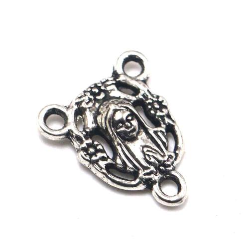 Zinc Alloy Charm Connector, antique silver color plated, vintage & fashion jewelry & DIY & 2/1 loop Approx 