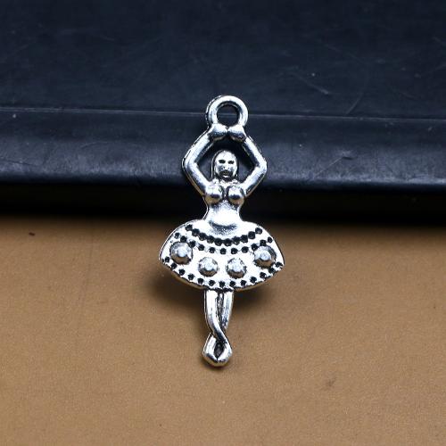 Character Shaped Zinc Alloy Pendants, Girl, antique silver color plated, vintage & fashion jewelry & DIY Approx 