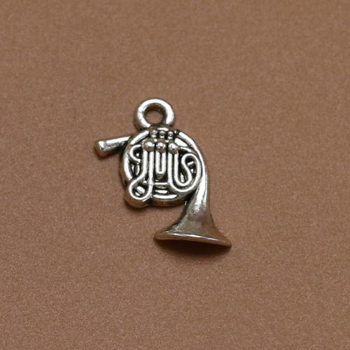 Musical Instrument Shaped Zinc Alloy Pendants, antique silver color plated, vintage & fashion jewelry & DIY Approx [