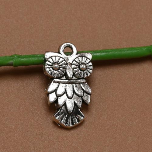 Zinc Alloy Animal Pendants, Owl, antique silver color plated, vintage & fashion jewelry & DIY Approx 