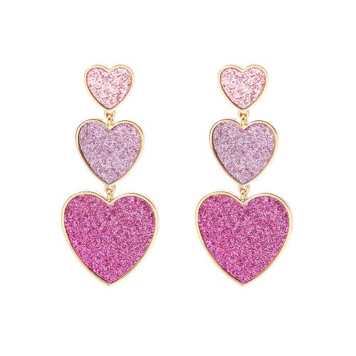 Zinc Alloy Drop Earring, Heart, fashion jewelry & for woman 