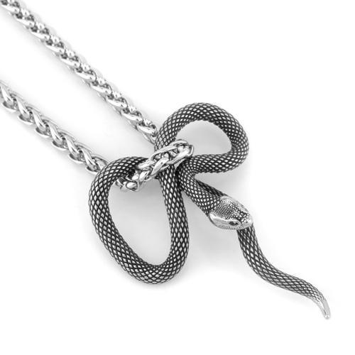 Stainless Steel Jewelry Necklace, 304 Stainless Steel, Snake, polished, fashion jewelry & for man Approx 60 cm 