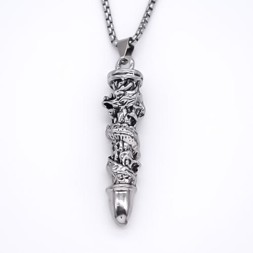 Ожерелье цинкового сплава , цинковый сплав, полированный, ювелирные изделия моды & Мужская, серебряный длина:Приблизительно 70 см, продается PC