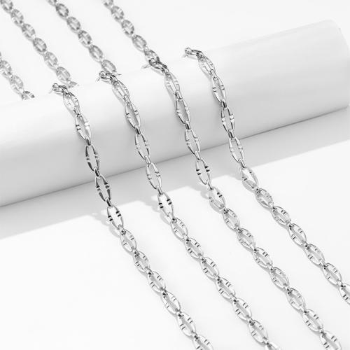 Stainless Steel Chain Jewelry, 304 Stainless Steel, DIY 6.5mm [