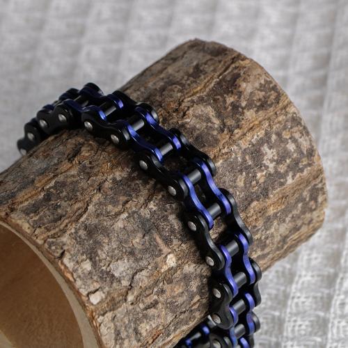 Bracelets en acier inoxydable, Acier inoxydable 304, Placage ionique sous vide, bijoux de mode & pour homme, plus de couleurs à choisir, 12mm Environ 21 cm, Vendu par PC