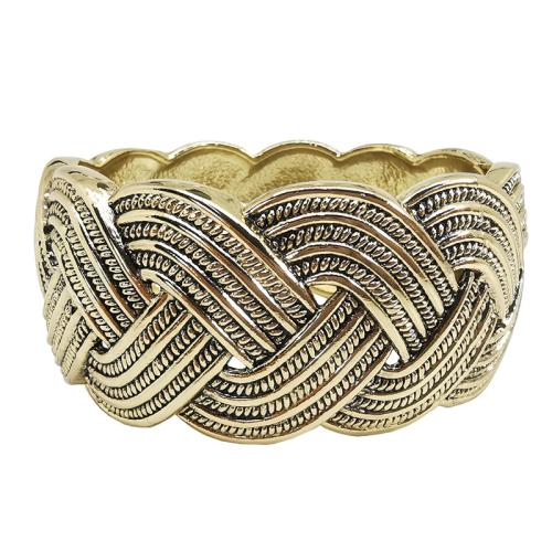 Brazalete de Aleación de Zinc, chapado, para mujer, más colores para la opción, diámetro interior:aproximado 62x51mm, Vendido por UD