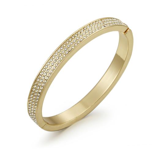 Fashion Zinc Alloy Bangle, plated, micro pave cubic zirconia & for woman 