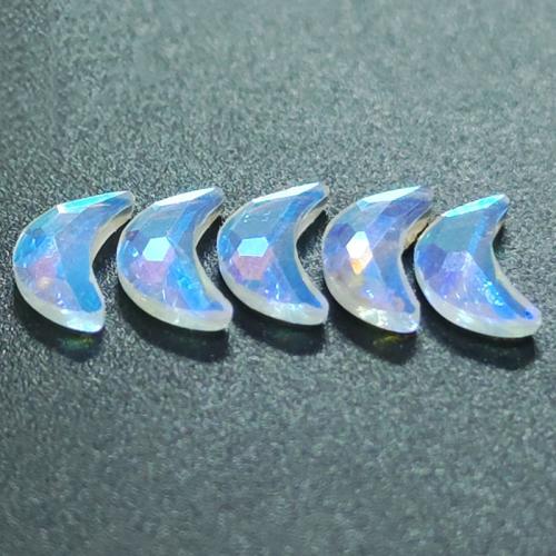 Decal Glass Cabochon, Moon, DIY & faceted 