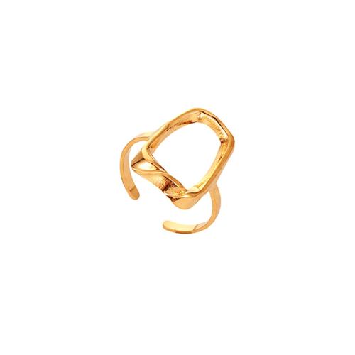 Stainless Steel Finger Ring, 304 Stainless Steel, fashion jewelry & for woman & hollow, golden 